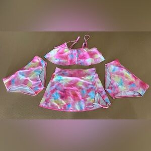 4-Piece Tie-Dye Swimsuit Set